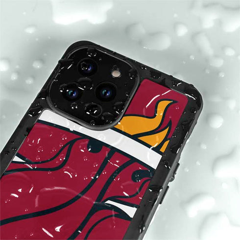NBA Miami Heat Large Logo iPhone 15 Pro Waterproof Case